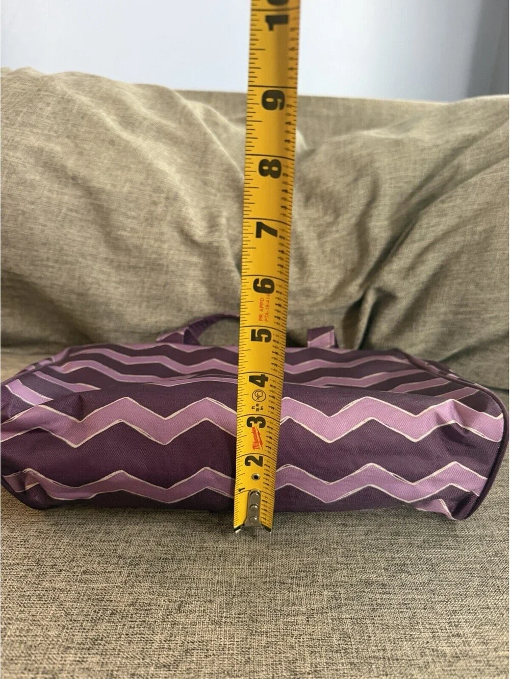 Thirty One Large Cosmetic Bag In Plum Crazy By Plastic Lined Zip Close